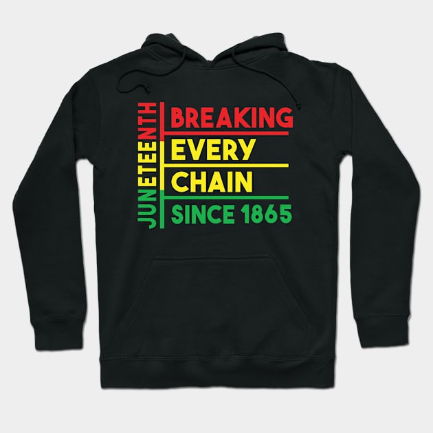 juneteenth breaking every chain since 1865 Hoodie by first12